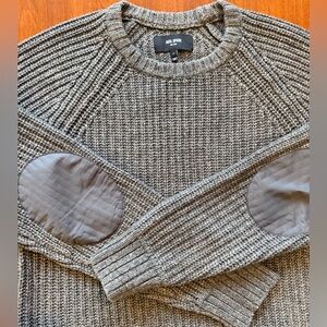 Jack Spade Gray Sweater with Elbow Patches Size Small